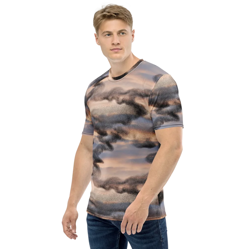 Cloudscape Nocturne on Men's Crew Neck T-Shirt — Left