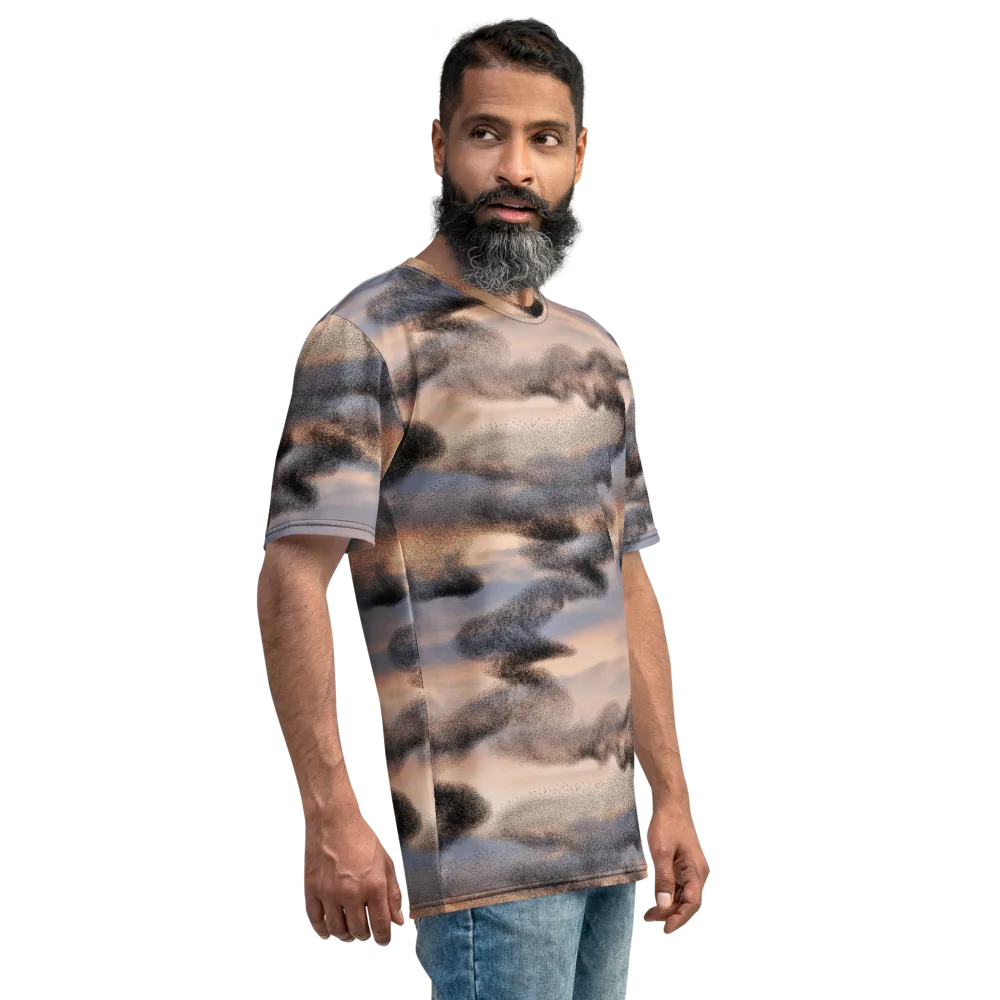Cloudscape Nocturne on Men's Crew Neck T-Shirt — Right