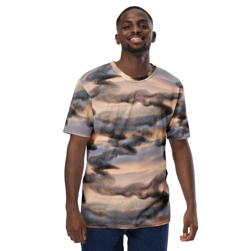 Cloudscape Nocturne on Men's Crew Neck T-Shirt — Front