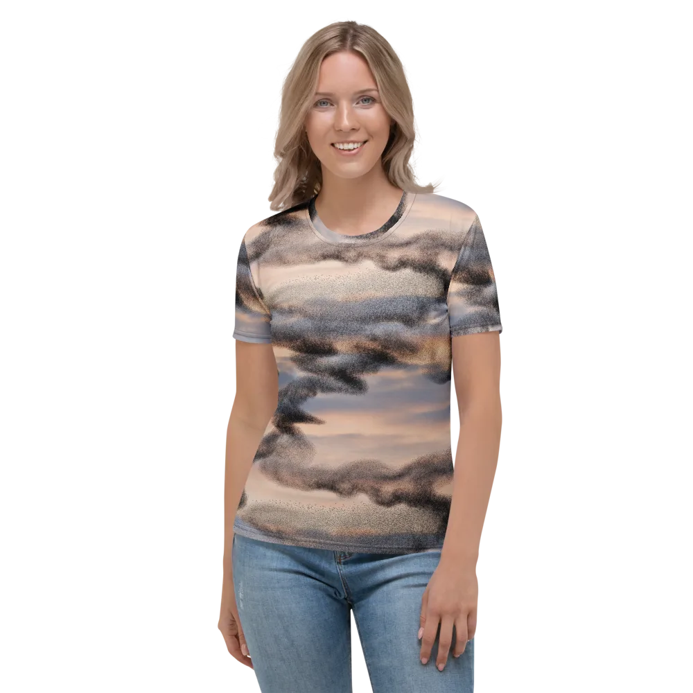 Cloudscape Nocturne on Women's Crew Neck T-Shirt — Front