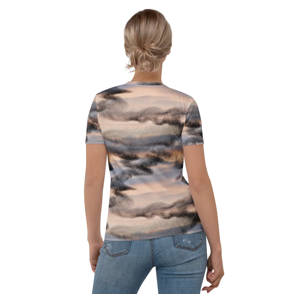 Cloudscape Nocturne on Women's Crew Neck T-Shirt — Back