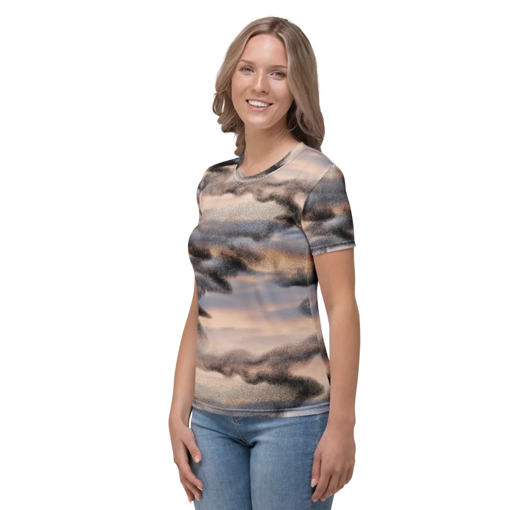 Cloudscape Nocturne on Women's Crew Neck T-Shirt — Left