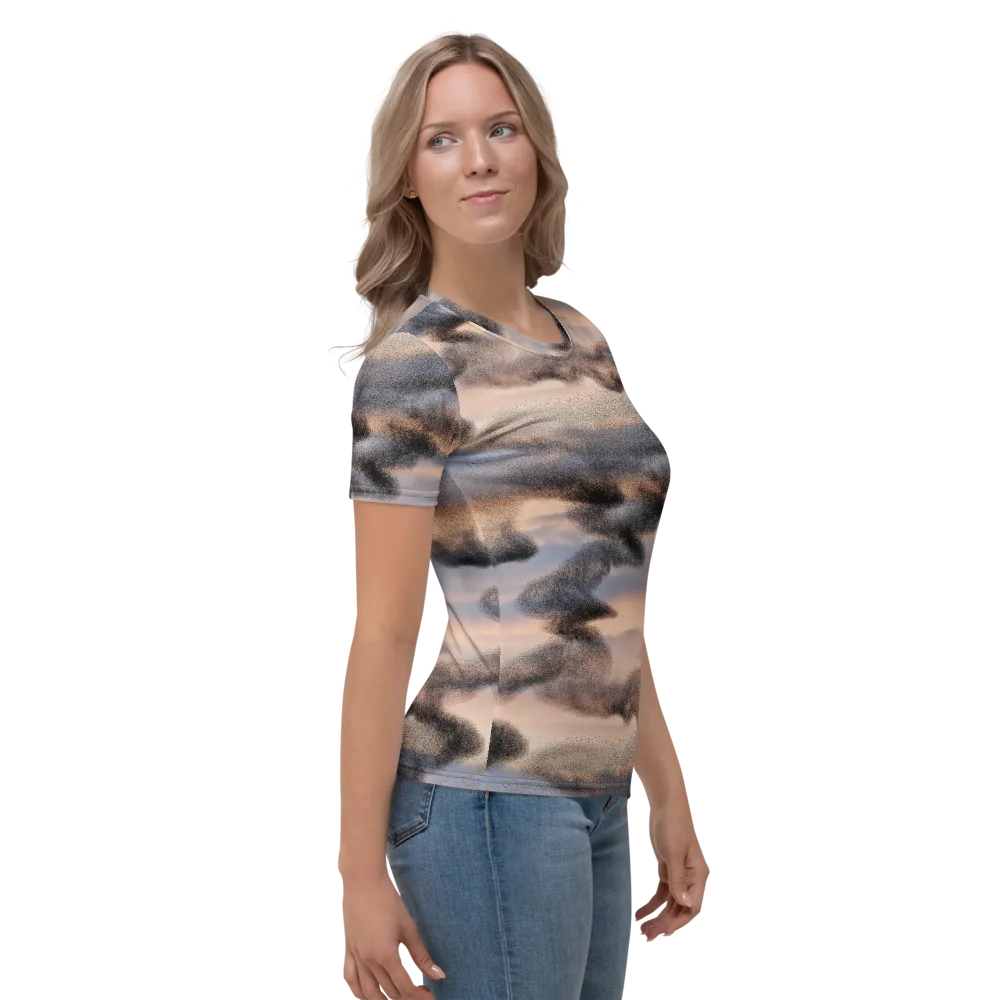Cloudscape Nocturne on Women's Crew Neck T-Shirt — Right