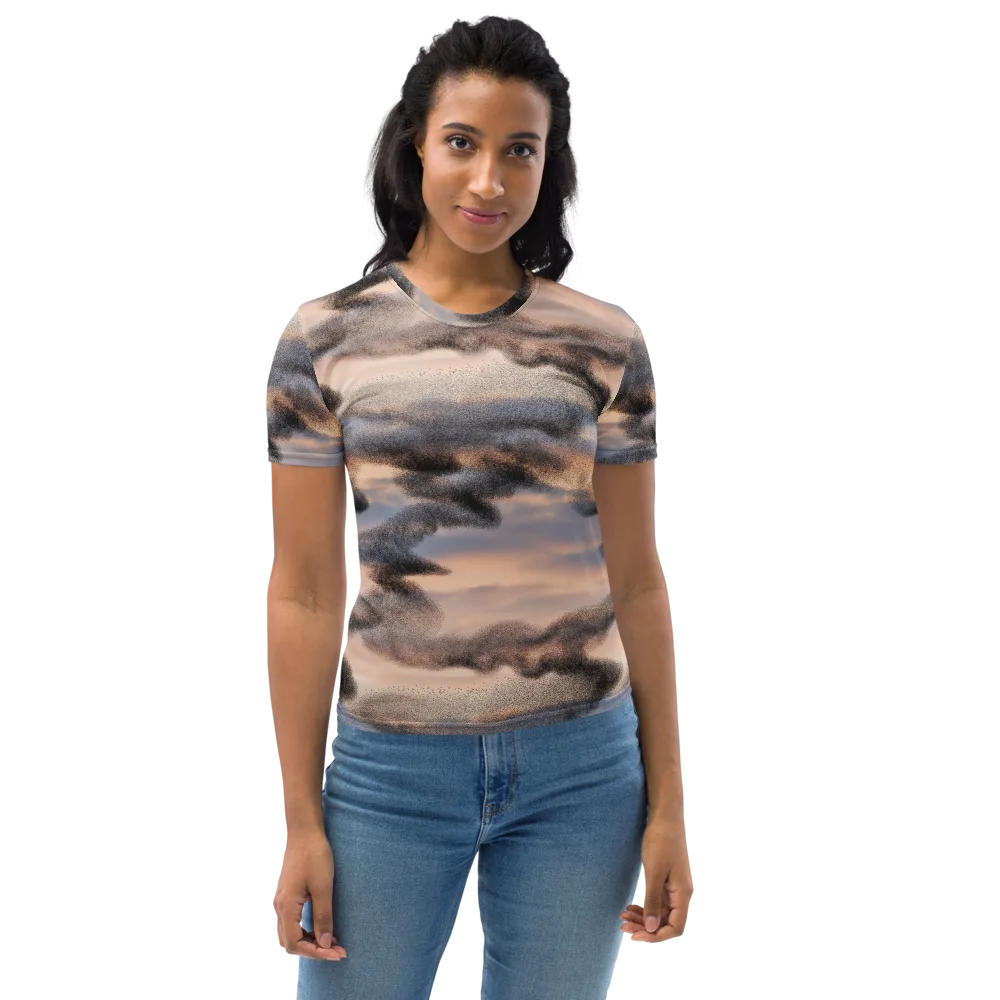 Cloudscape Nocturne on Women's Crew Neck T-Shirt — Front