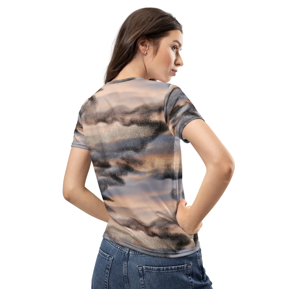 Cloudscape Nocturne on Women's Crew Neck T-Shirt — Back
