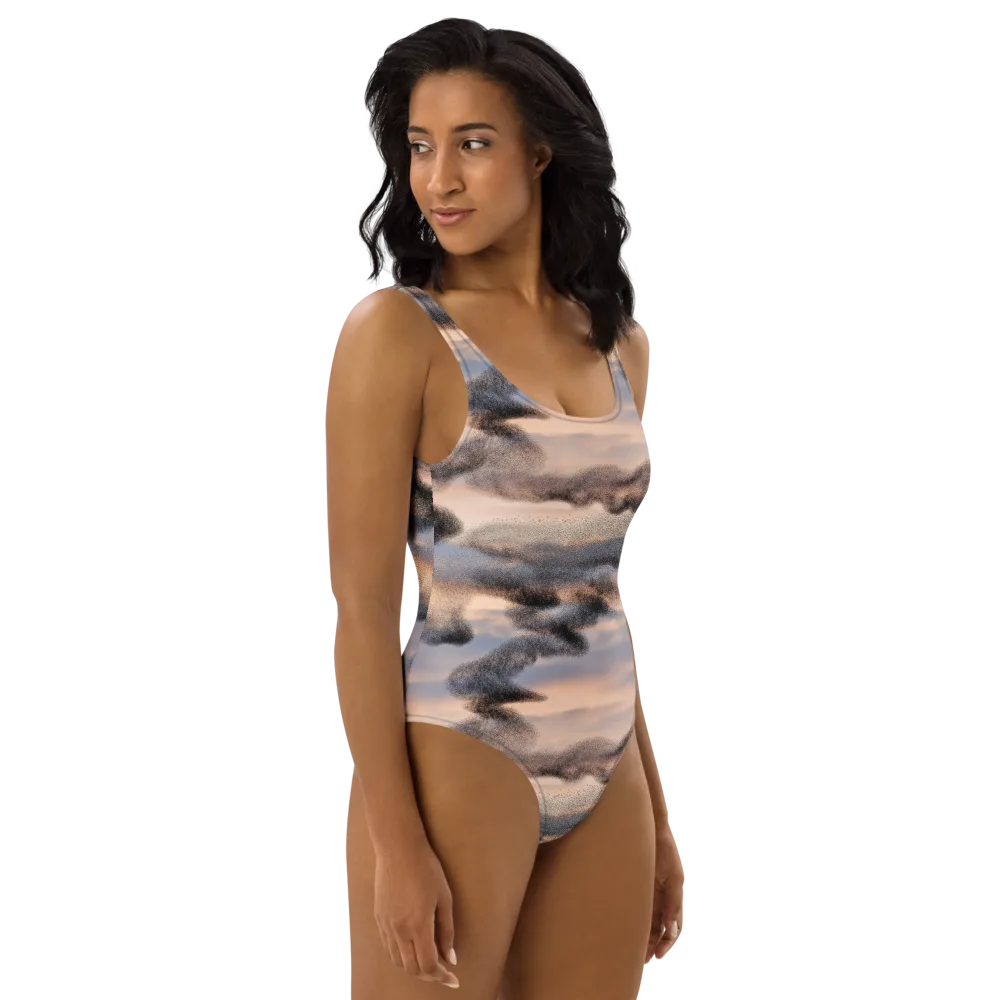 Cloudscape Nocturne on One-Piece Swimsuit — Right