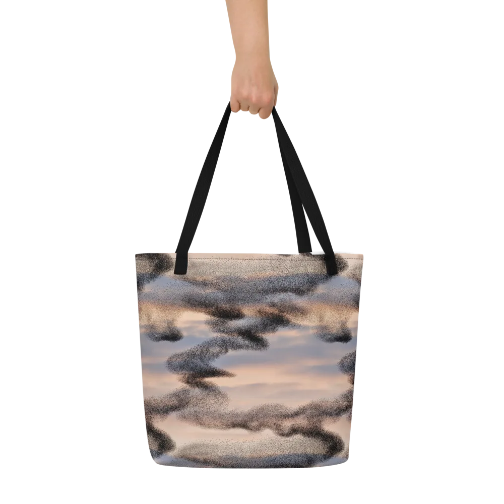 Cloudscape Nocturne on Large Tote Bag W/ Pocket — Front