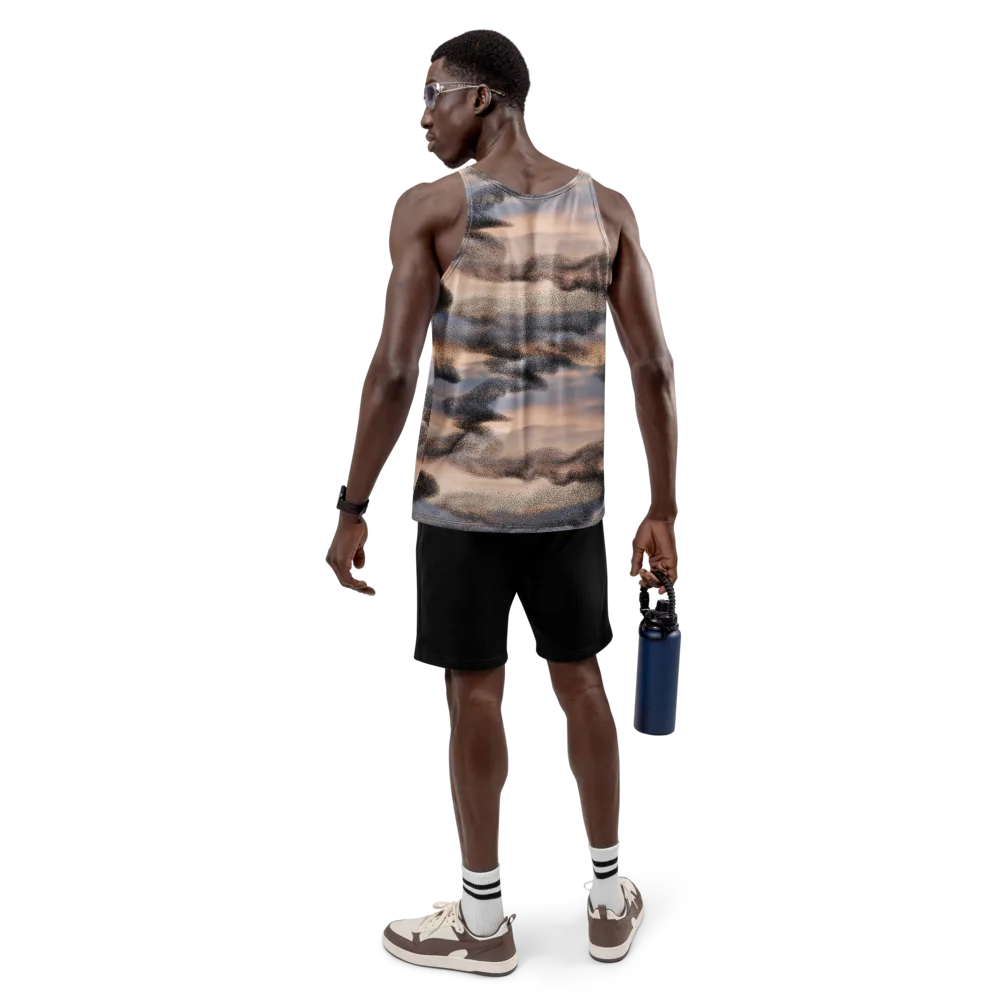 Cloudscape Nocturne on Men's Tank Top — Back