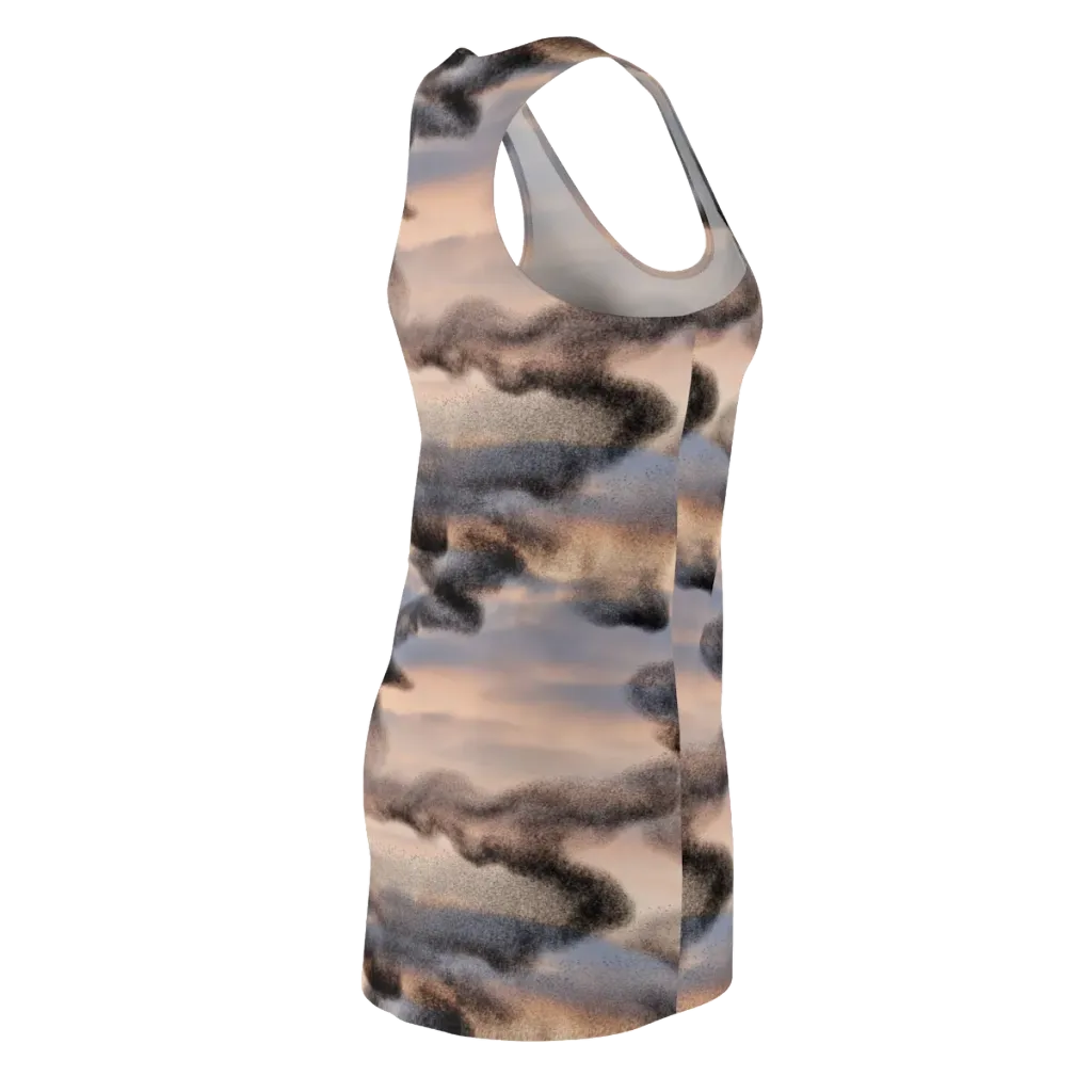 Cloudscape Nocturne on Racerback Dress — Back Side