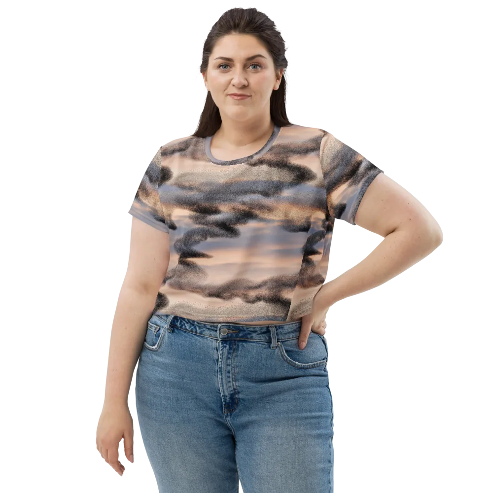 Cloudscape Nocturne on Crop Tee — Front