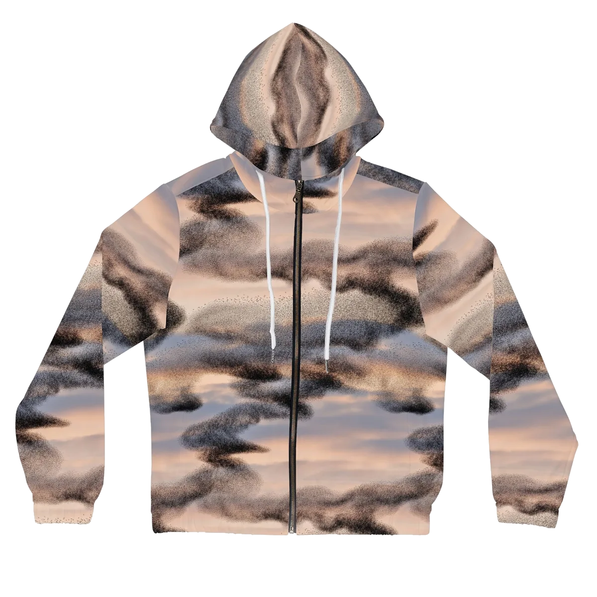 Cloudscape Nocturne on Women's Full-Zip Hoodie — Front