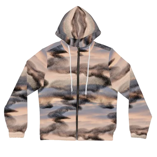 Cloudscape Nocturne on a Women's Full-Zip Hoodie