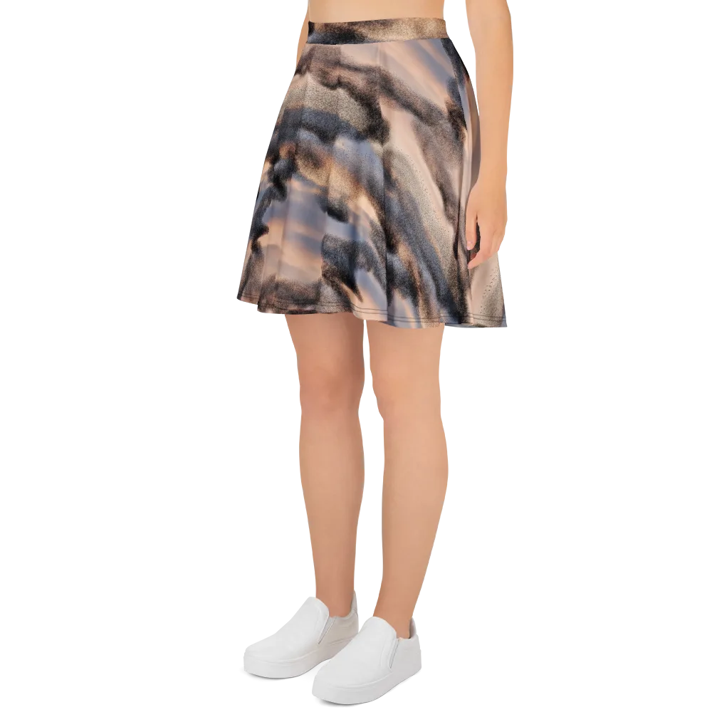 Cloudscape Nocturne on Skater Skirt — Left