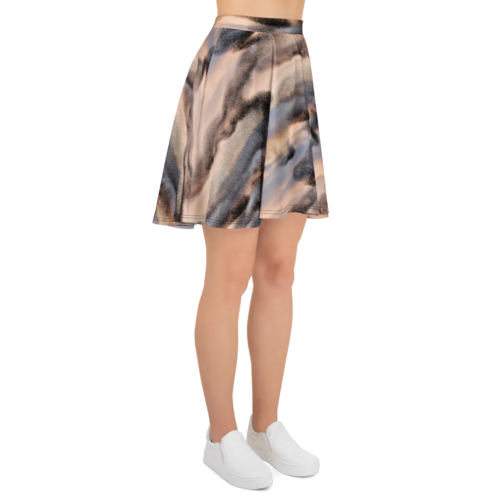 Cloudscape Nocturne on Skater Skirt — Right