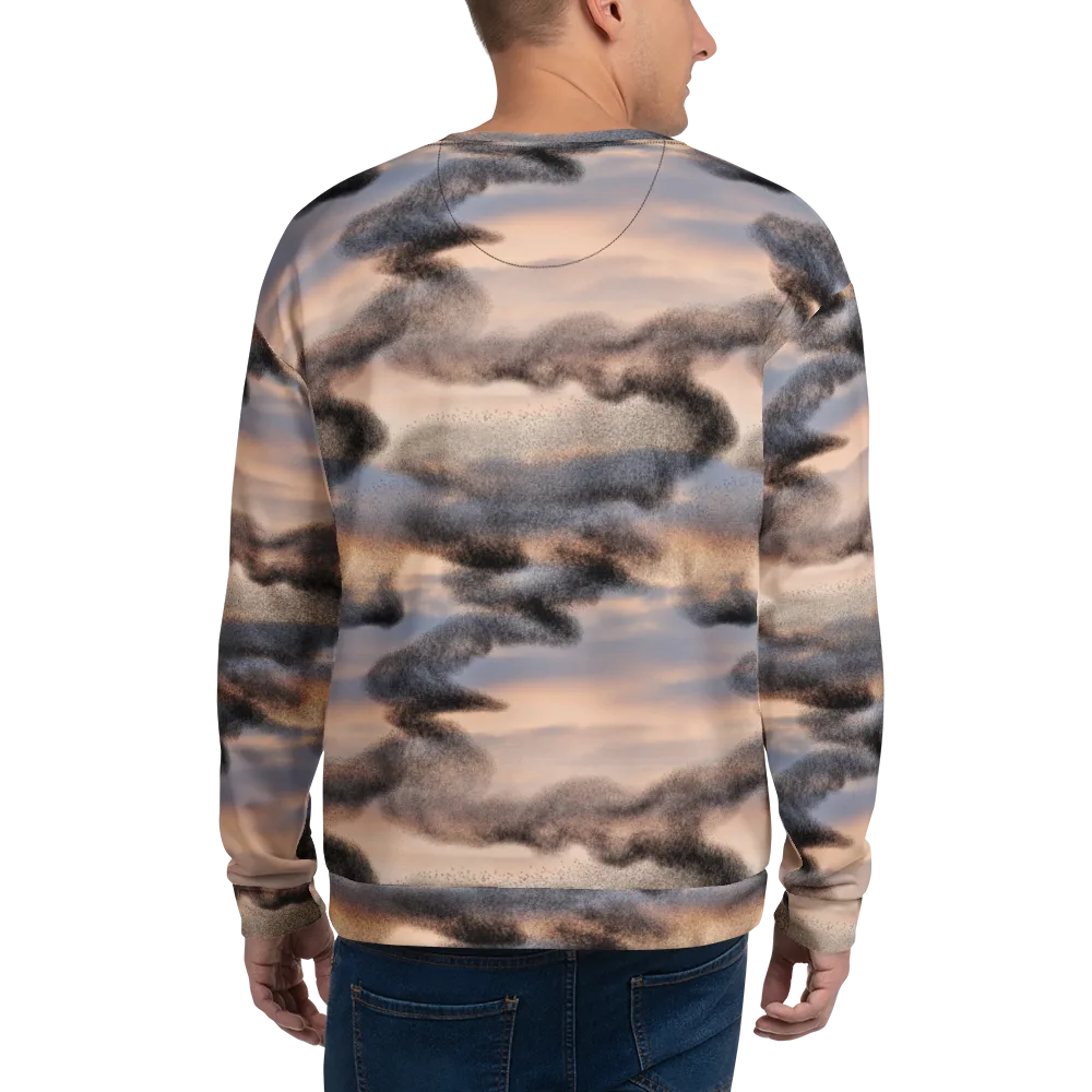 Cloudscape Nocturne on Sweatshirt — Back