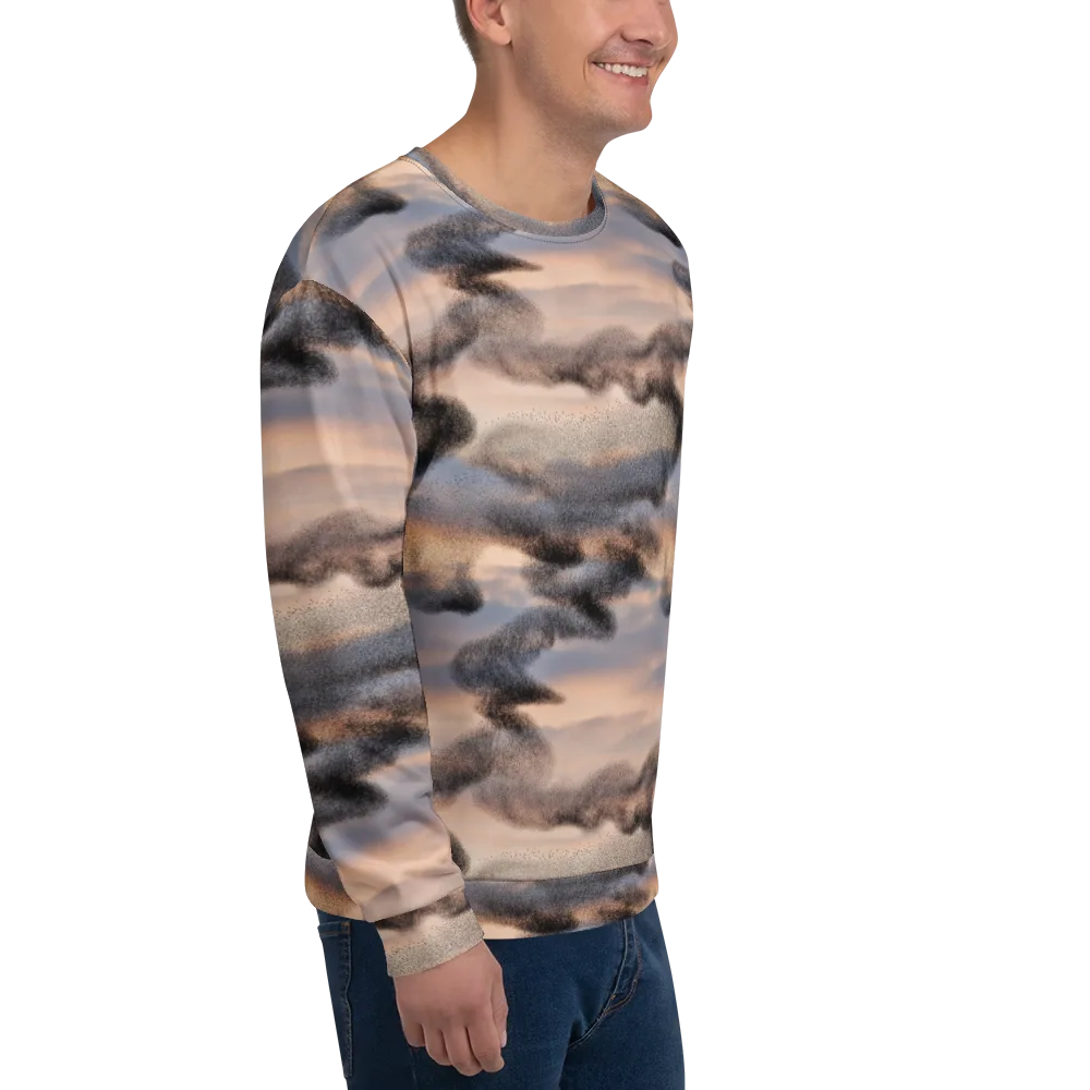 Cloudscape Nocturne on Sweatshirt — Right Front