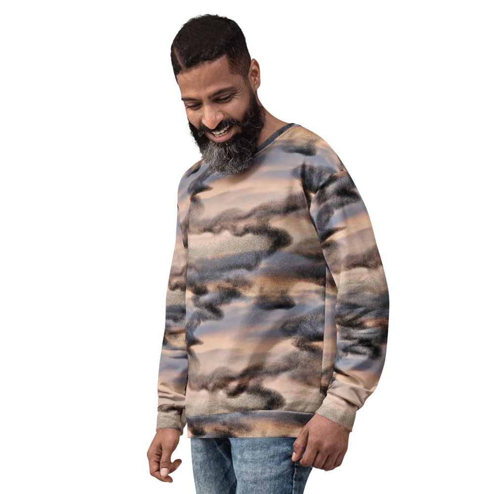 Cloudscape Nocturne on Sweatshirt — Left Front