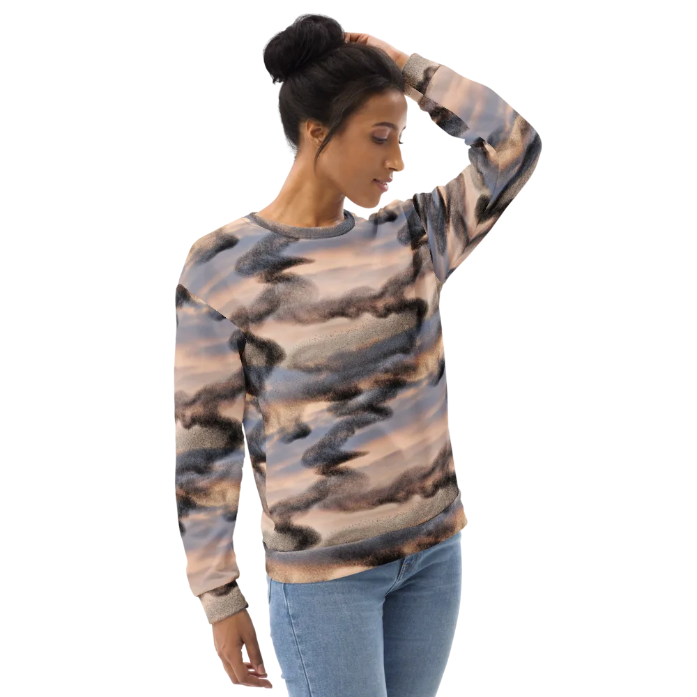 Cloudscape Nocturne on Sweatshirt — Right Front
