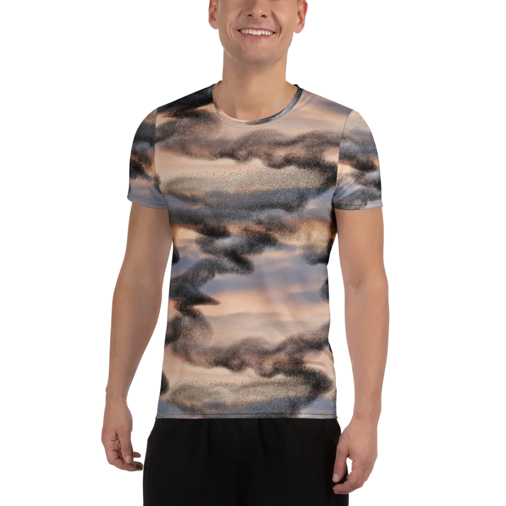 Cloudscape Nocturne on Men's Athletic T-Shirt — Front