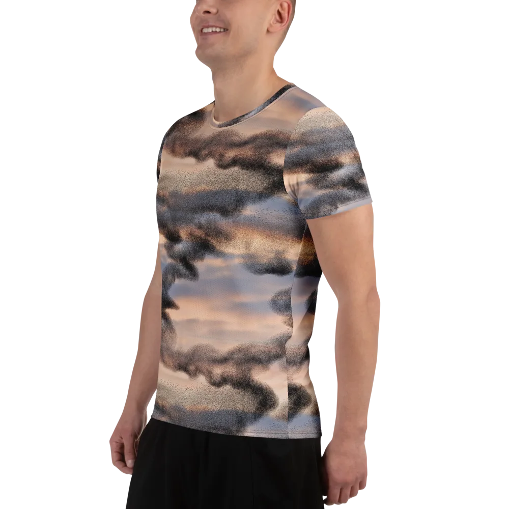 Cloudscape Nocturne on Men's Athletic T-Shirt — Left