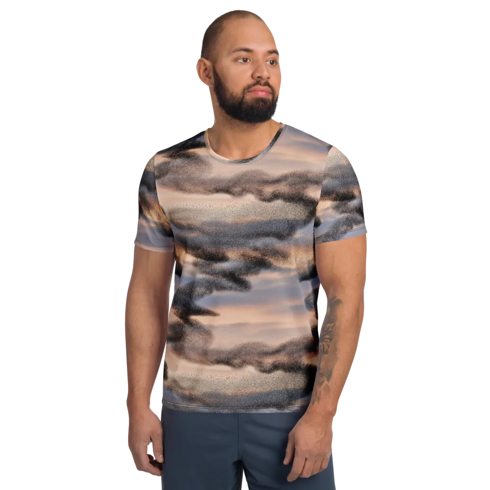 Cloudscape Nocturne on Men's Athletic T-Shirt — Front