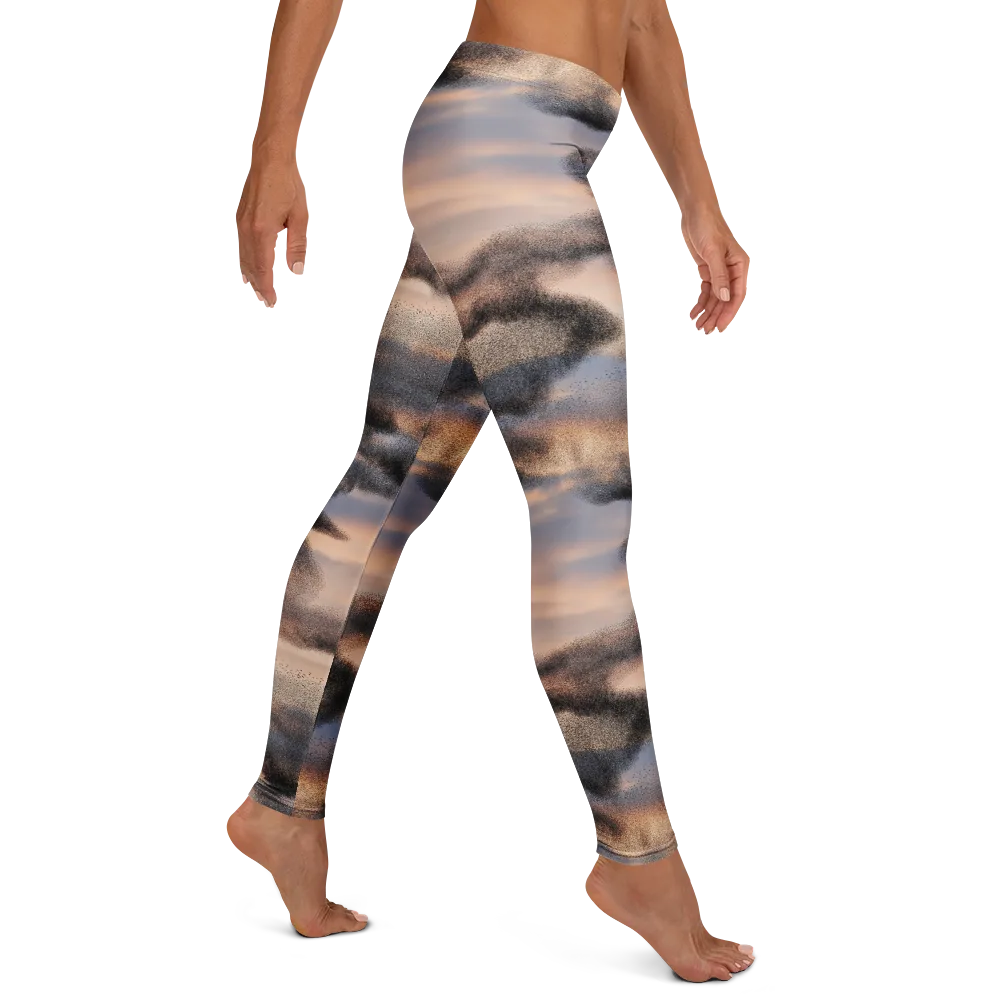 Cloudscape Nocturne on Leggings — Right