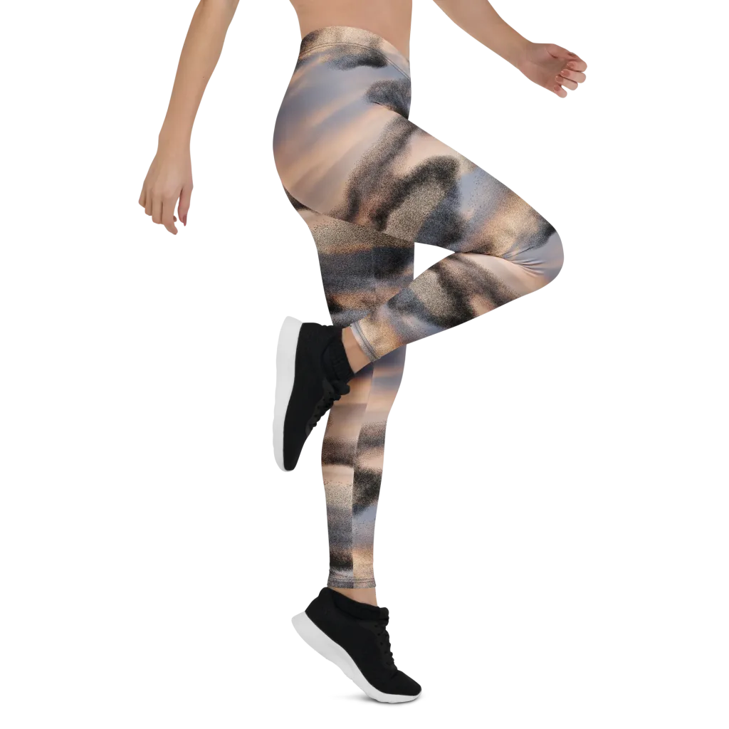 Cloudscape Nocturne on Leggings — Right