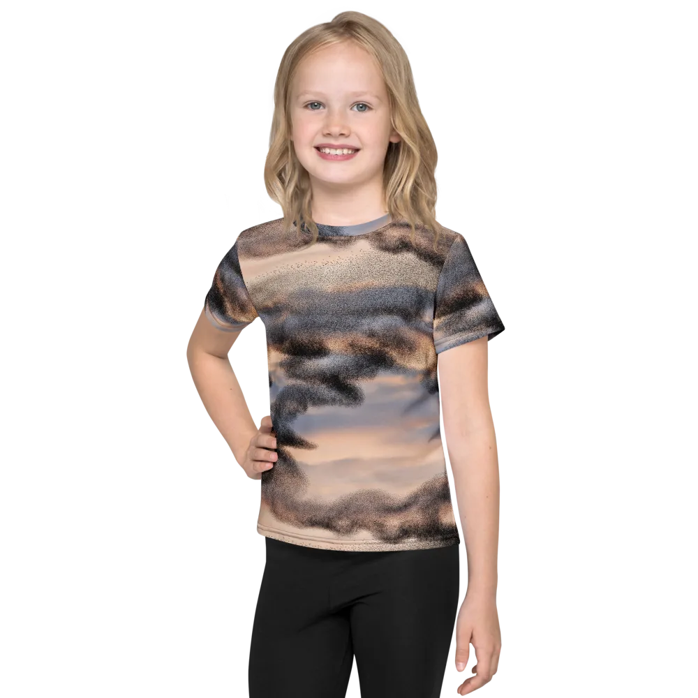 Cloudscape Nocturne on Kids Crew Neck T-Shirt — Front