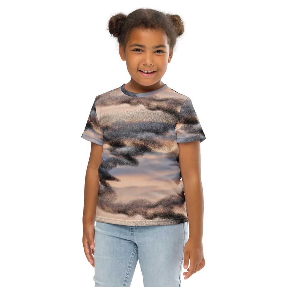 Cloudscape Nocturne on Kids Crew Neck T-Shirt — Front