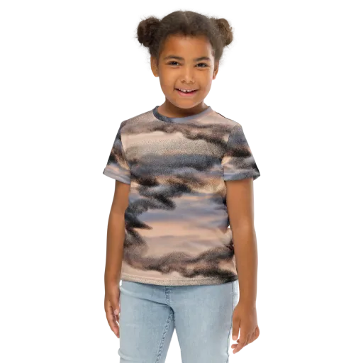 Cloudscape Nocturne on a Kids Crew Neck T-Shirt