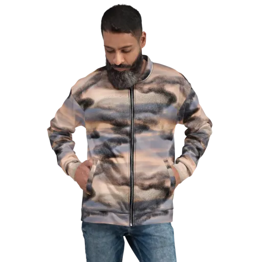 Cloudscape Nocturne on a Bomber Jacket