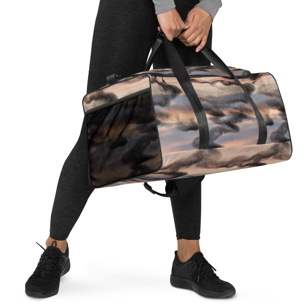 Cloudscape Nocturne on Duffle Bag — Right Front
