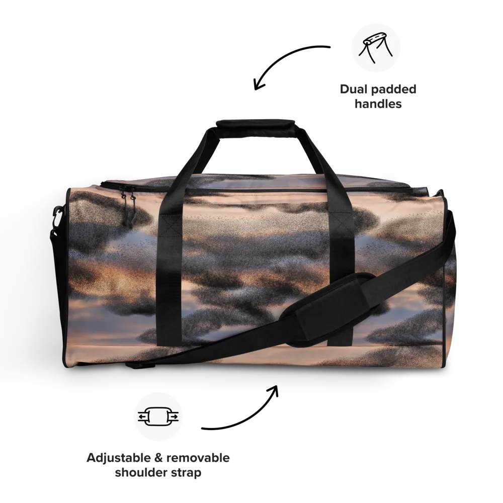 Cloudscape Nocturne on Duffle Bag — Front