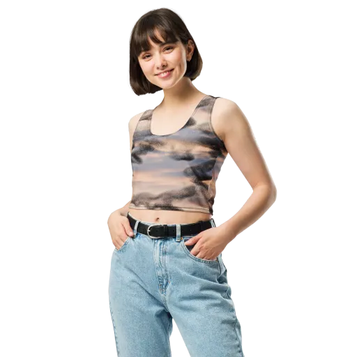 Cloudscape Nocturne on a Crop Top