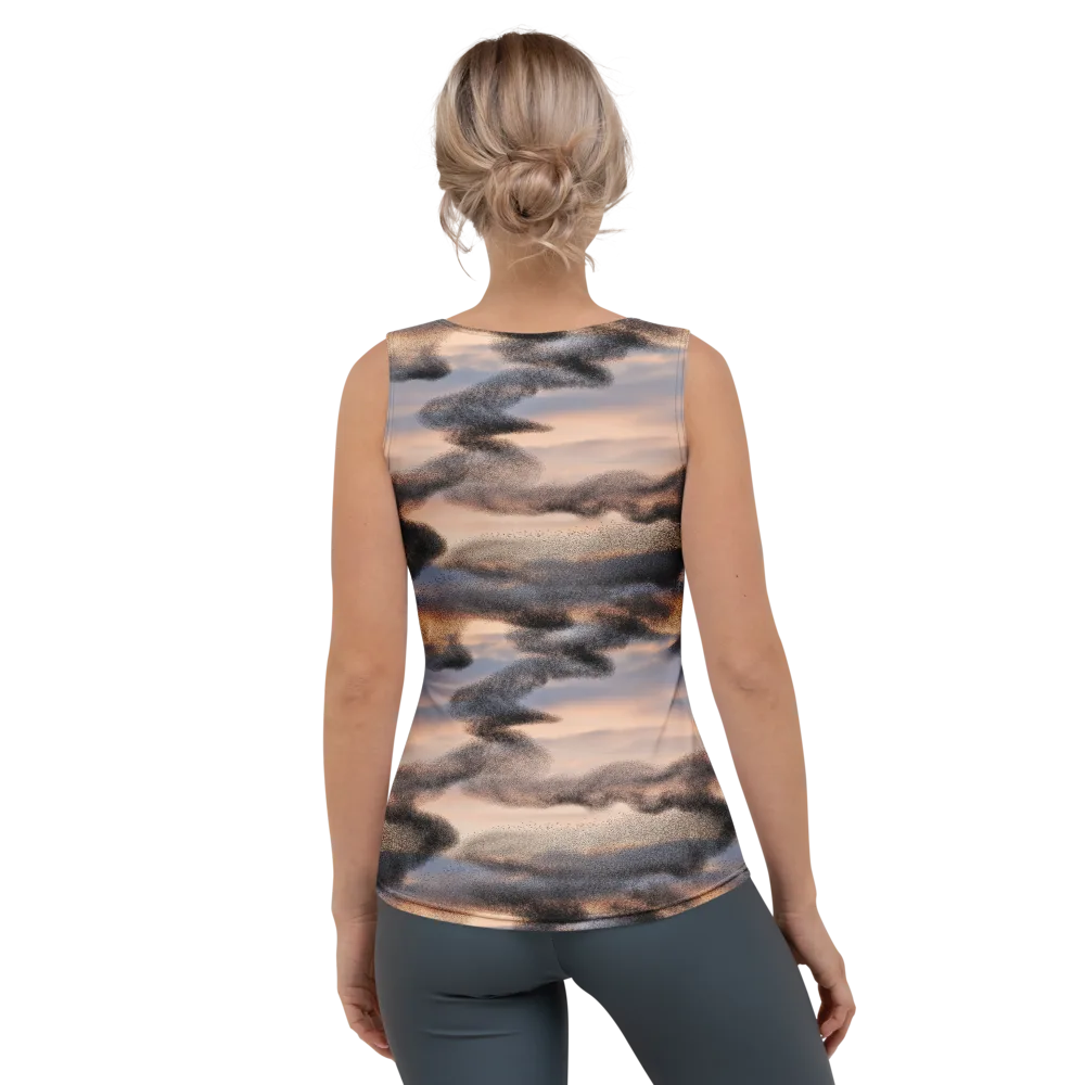 Cloudscape Nocturne on Women's Tank Top — Back