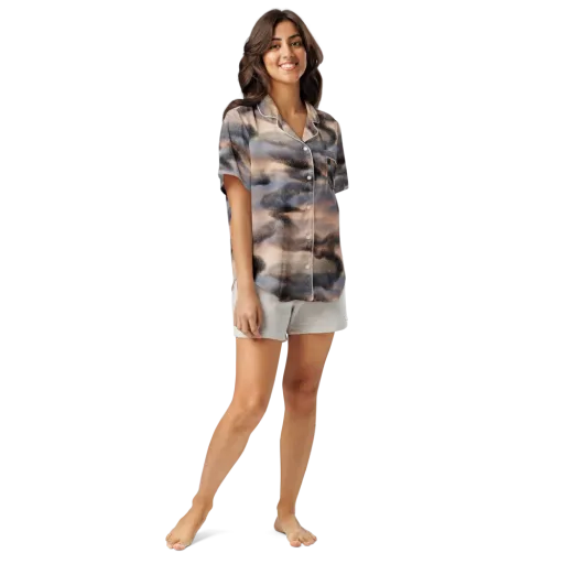 Cloudscape Nocturne on a Women's Short Sleeve Pajama Top