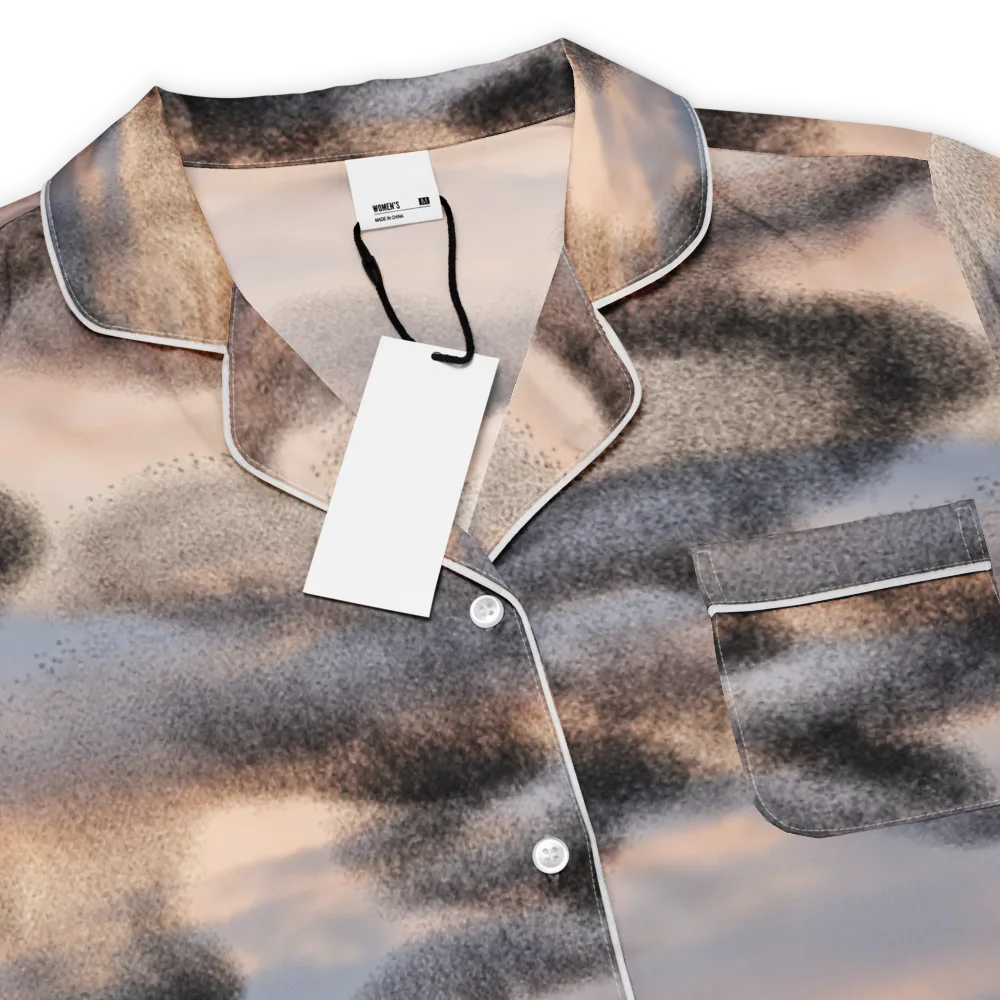 Cloudscape Nocturne on Women's Short Sleeve Pajama Top — Product details