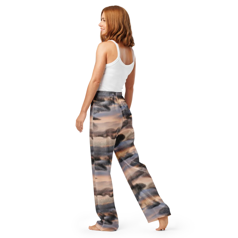 Cloudscape Nocturne on Women's Pajama Pants — Back