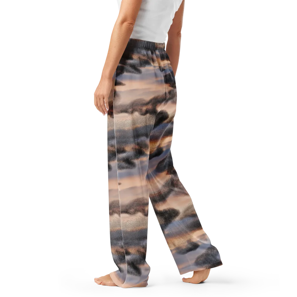 Cloudscape Nocturne on Women's Pajama Pants — Left