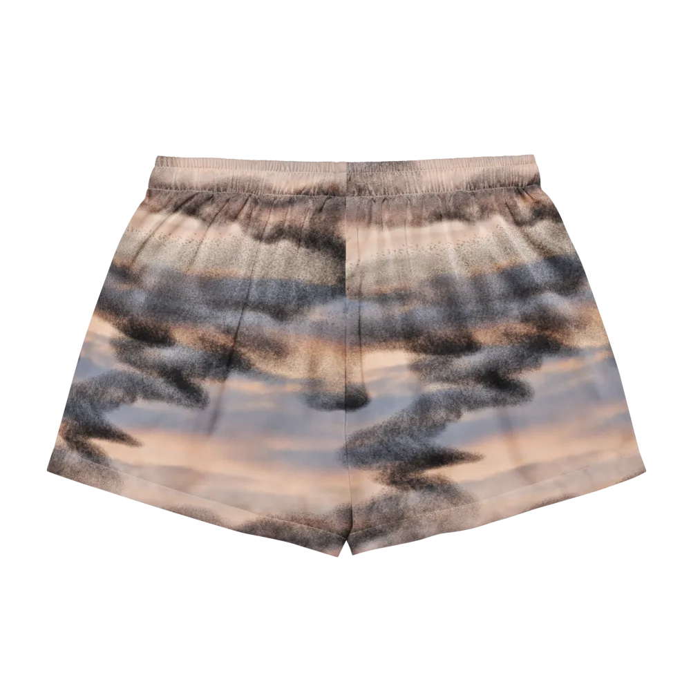 Cloudscape Nocturne on Women's Pajama Shorts — Back