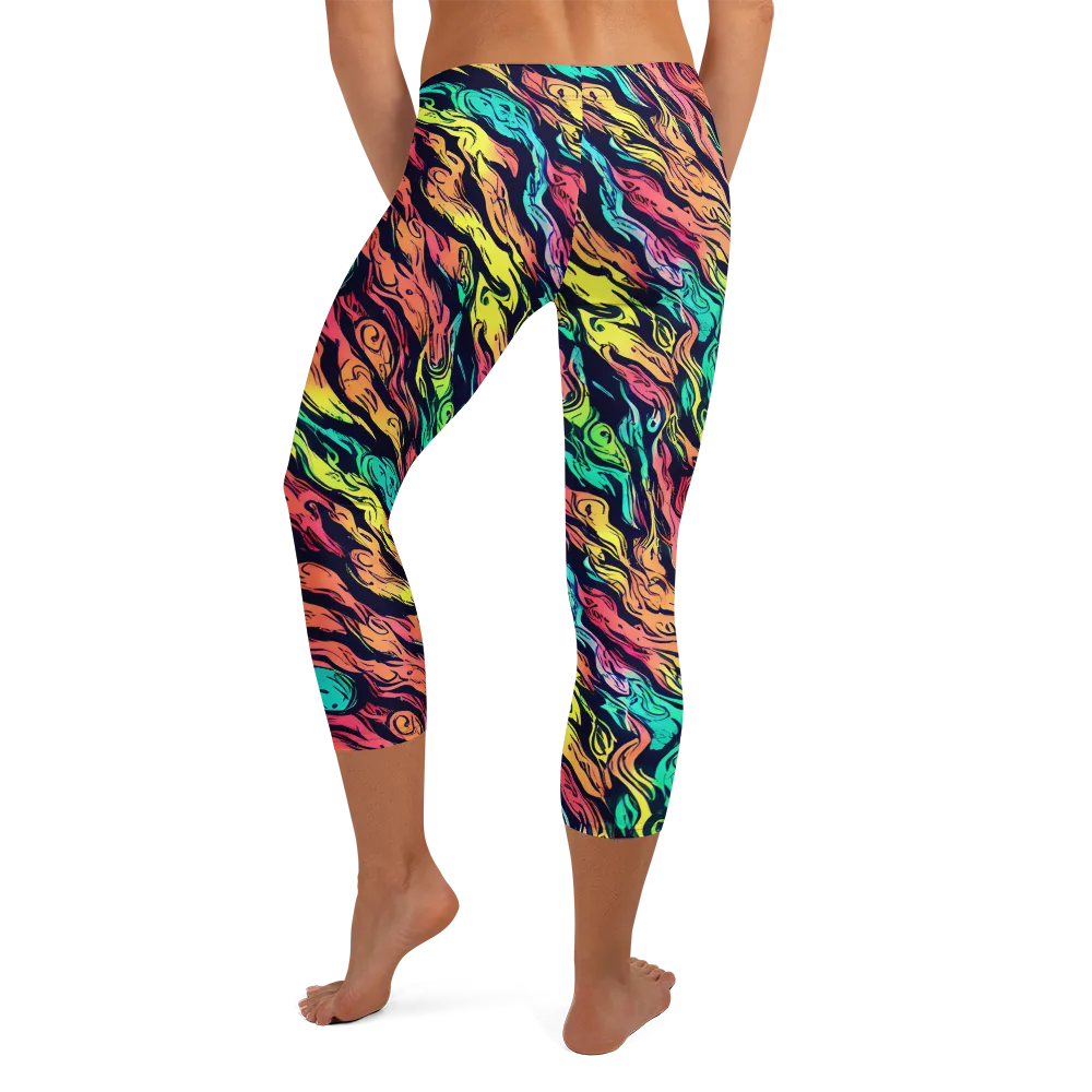 Neon Morphosis on Capri Leggings — Back
