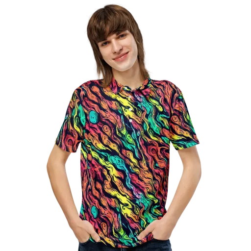 Neon Morphosis on a Men's Slim Fit Polo Shirt