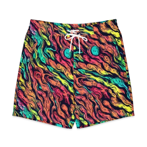 Neon Morphosis on a Men's Board Shorts