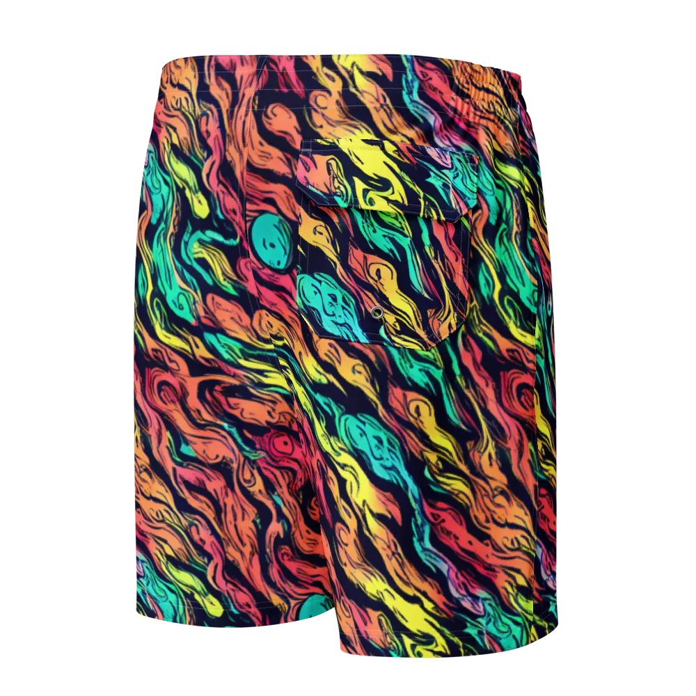Neon Morphosis on Men's Board Shorts — Back