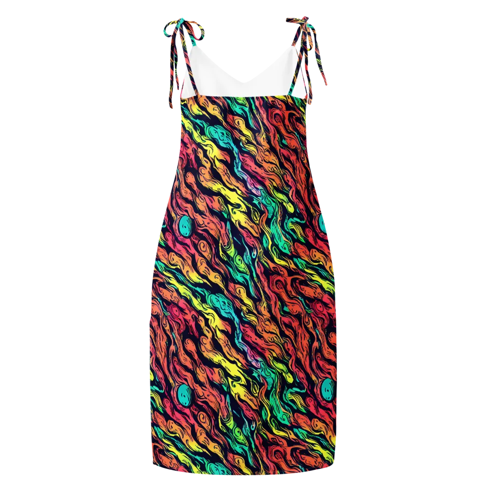 Neon Morphosis on Slip Dress — Back