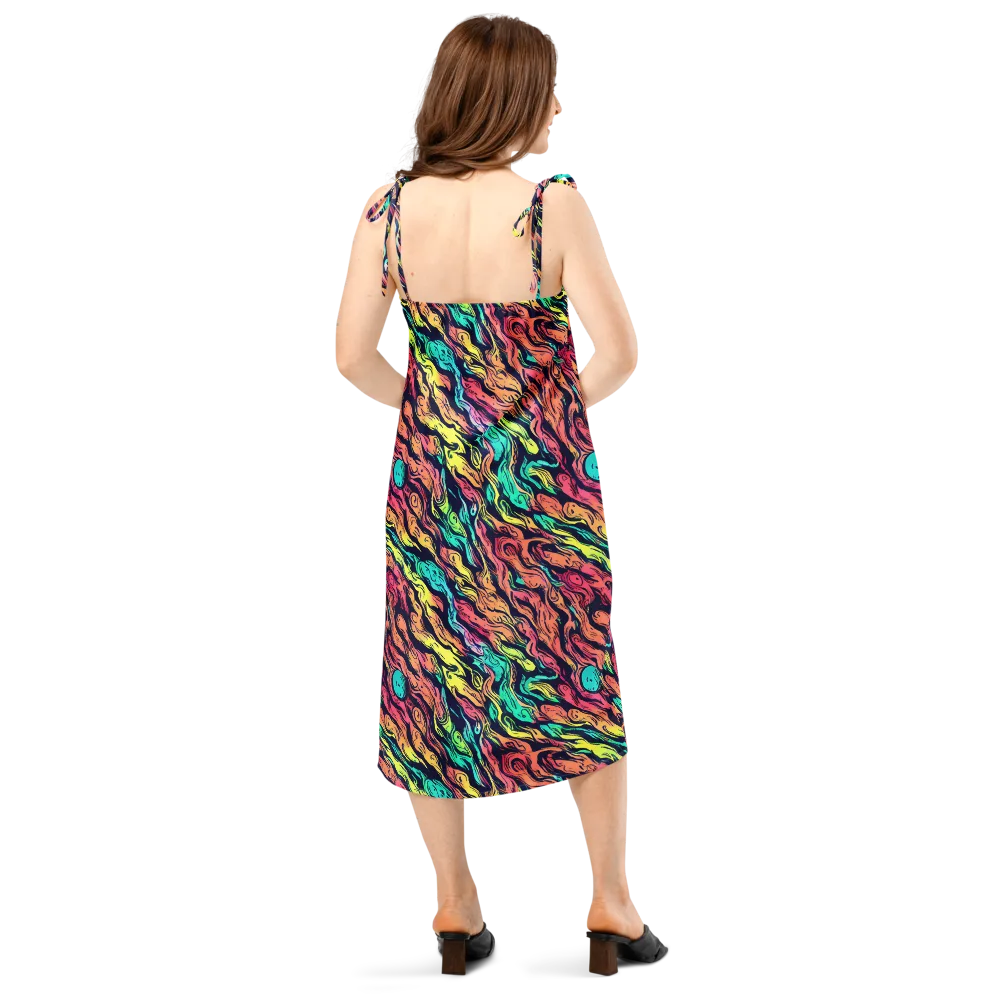 Neon Morphosis on Slip Dress — Back