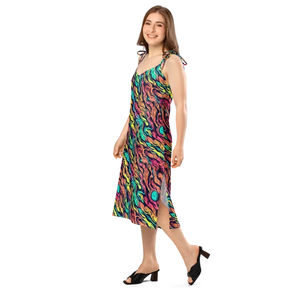 Neon Morphosis on Slip Dress — Left Front