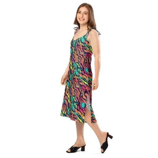 Neon Morphosis on a Slip Dress