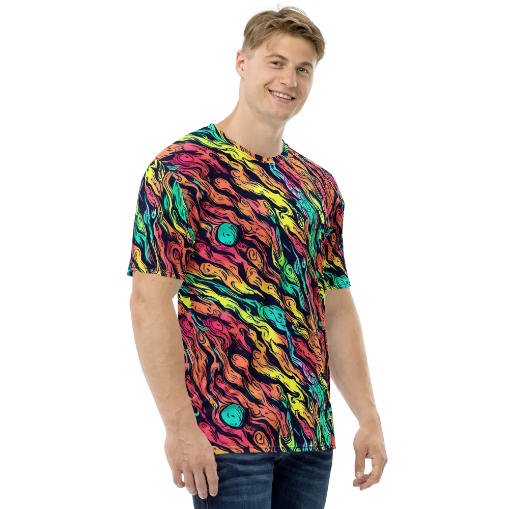 Neon Morphosis on Men's Crew Neck T-Shirt — Right