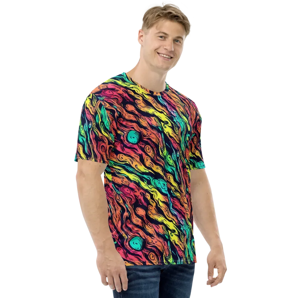 Neon Morphosis on Men's Crew Neck T-Shirt — Right